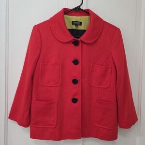 Francis Christian Francis Roth Red Rayon Blend Button Down Jacket 4